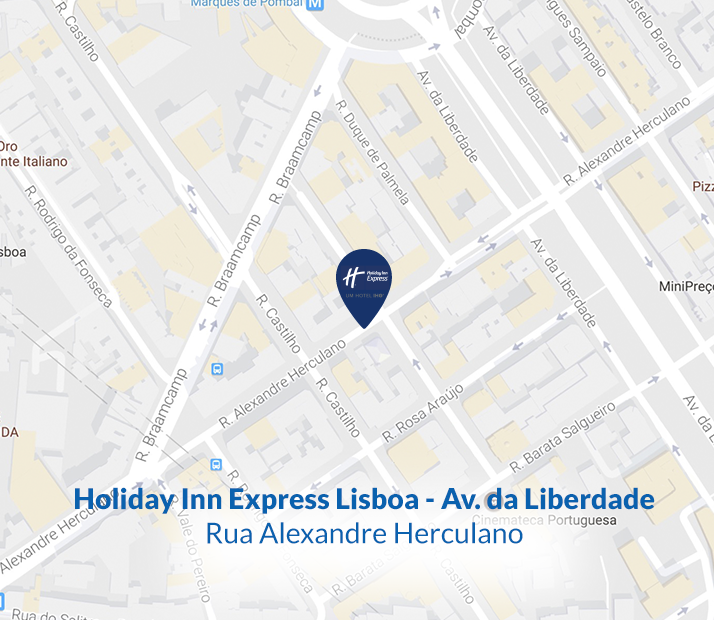 rua alexandre herculano lisboa mapa hotel lisboa liberdade mapa   Hotel Holiday Inn Express Lisboa 